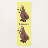 Grappig hongerige lelijke cartoon yogamat (Achterkant)