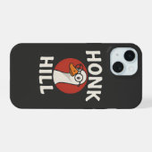 Grappig Honk Hill Gans Design - Lieve & Chaotische iPhone 15 Case (Achterkant horizontaal)
