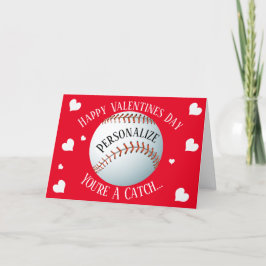 Grappig honkbal dat je Valentijnse bent Feestdagen Kaart