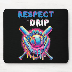 Grappig honkbal druppel ijs druipen respect voor d muismat