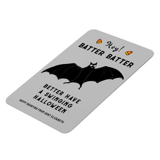 Grappig honkbal Halloween cadeau Magneet (Linkerzijde)