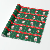 Grappig honkbal kerstvakantie cadeaupapier (Uitgerold)