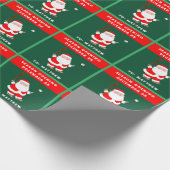 Grappig honkbal kerstvakantie cadeaupapier (Hoek)