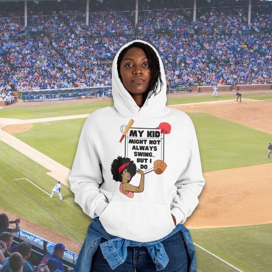 Grappig honkbal mam mijn KIND misschien niet altij Hoodie