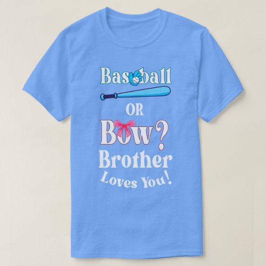 Grappig honkbal of boog broer houdt van je t-shirt (Design voorkant)