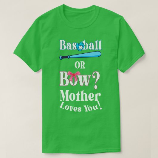 Grappig honkbal of boog moeder houdt van je t-shirt (Design voorkant)