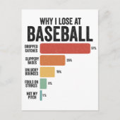 Grappig honkbal sport waarom ik verlies bij honkba briefkaart (Voorkant)