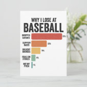 Grappig honkbal sport waarom ik verlies bij honkba kaart (Staand voorkant)