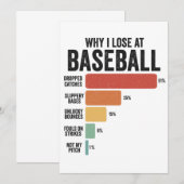 Grappig honkbal sport waarom ik verlies bij honkba kaart (Voorkant / Achterkant)