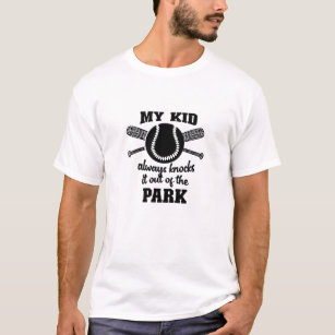 grappig honkbalontwerp   het park uit te roeien t-shirt