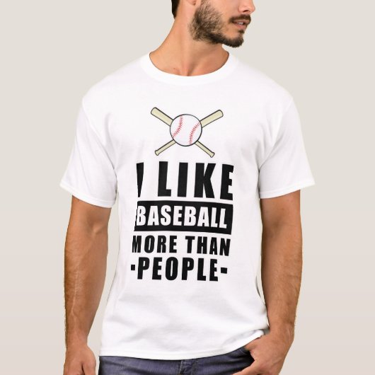 Grappig honkbalontwerp t-shirt (Voorkant)