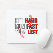 Grappig honkbalteam slaat harde run snel links af muismat (Met muis)