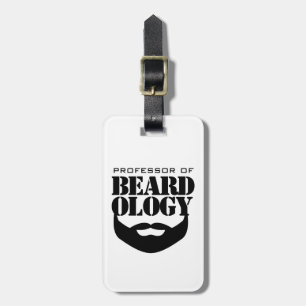 Grappig hoogleraar in de beardologie bagagelabel