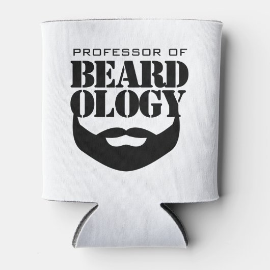 Grappig hoogleraar in de beardologie blikjeskoeler (Voorkant)