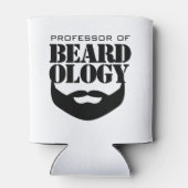 Grappig hoogleraar in de beardologie blikjeskoeler (Achterkant)