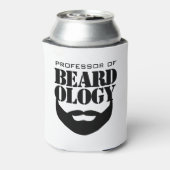 Grappig hoogleraar in de beardologie blikjeskoeler (Blikje Achterkant)