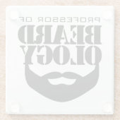 Grappig hoogleraar in de beardologie glazen onderzetter (Achterkant)