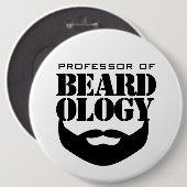 Grappig hoogleraar in de beardologie ronde button 6,0 cm (Voorkant /achterkant)