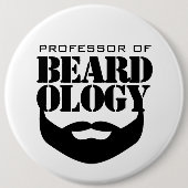 Grappig hoogleraar in de beardologie ronde button 6,0 cm (Voorkant)
