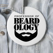 Grappig hoogleraar in de beardologie ronde button 6,0 cm (In situ)