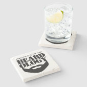 Grappig hoogleraar in de beardologie stenen onderzetter (Zijkant)