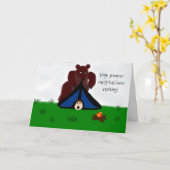 Grappig "Hoop dat je plezier hebt op kamp" Groet c Kaart (Gele Bloem)