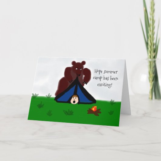 Grappig "Hoop dat je plezier hebt op kamp" Groet c Kaart (Voorkant)