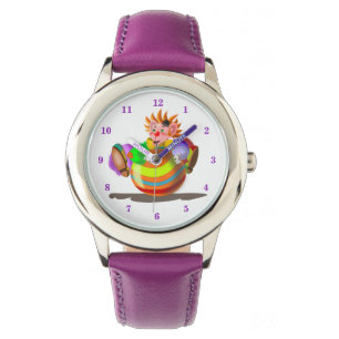 Grappig horloge met Happy Clown
