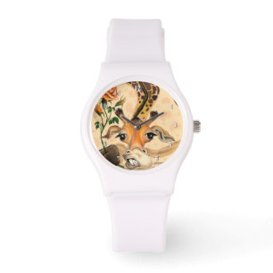 Grappig horloge met romantische Giraffe - Gentlema