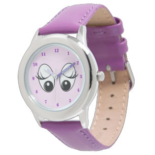 Grappig horloge met verraste ogen