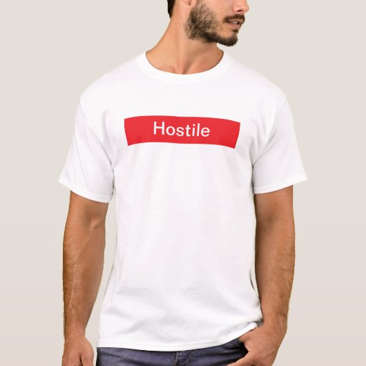 Grappig HOSTILE Wetshandhaving humor Tshirt (Voorkant)