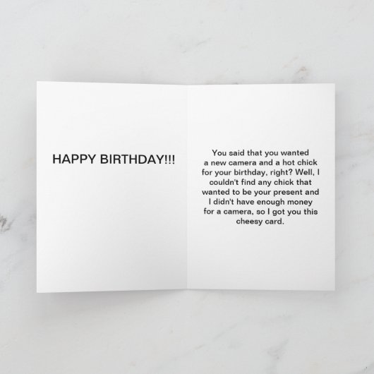 Grappig Hot Chick Verjaardag Afbeelding Kaart (Binnen)