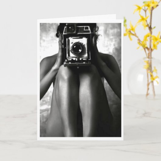 Grappig Hot Chick Verjaardag Afbeelding Kaart (Gele Bloem)