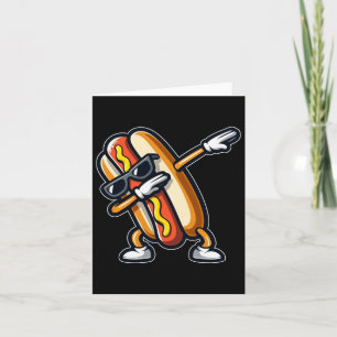 Grappig Hot Hondenliefhebber Hotdog Dab Dancing Fo Kaart