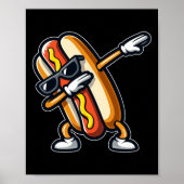 Grappig Hot Hondenliefhebber Hotdog Dab Dancing Fo Poster (Voorkant)