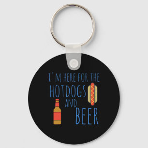 Grappig hotdog shirt Ik ben hier voor de hotdogs e Sleutelhanger