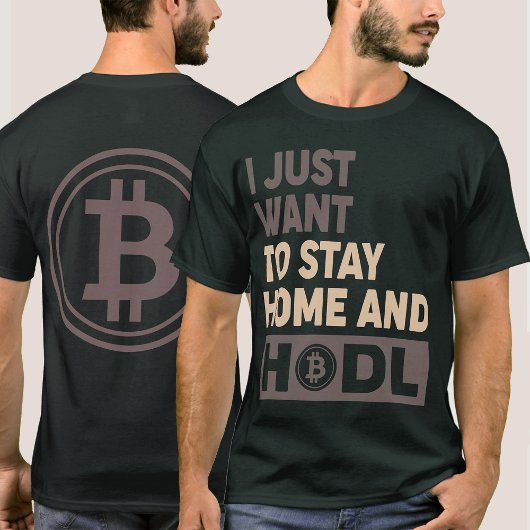 Grappig Houd Bitcoin Gift Voor / Terug Logo T-shir T-shirt