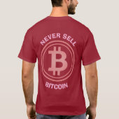 Grappig Houd Crypto Bitcoin Logo voor / achter T-s T-shirt (Achterkant)