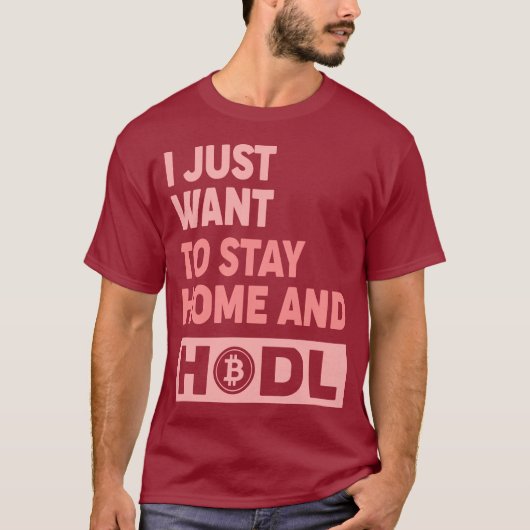 Grappig Houd Crypto Bitcoin Logo voor / achter T-s T-shirt (Voorkant)