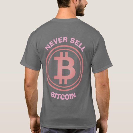 Grappig Houd Crypto Bitcoin Logo voor / achter T-s T-shirt (Achterkant)
