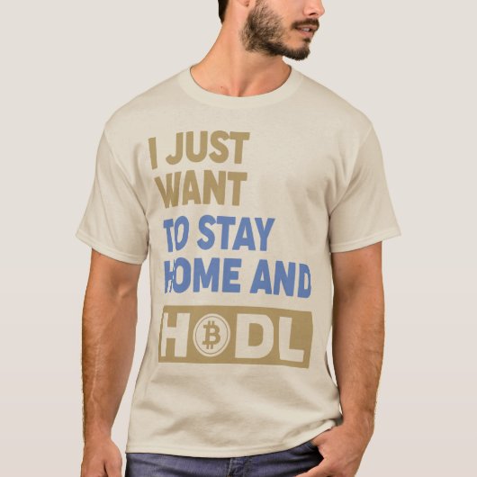 Grappig Houd Crypto Bitcoin Logo voor / achter T-s T-shirt (Voorkant)