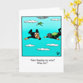 Grappig houden in contact Humor Wenskaart Kaart (Gele Bloem)