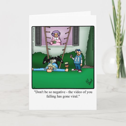 Grappig houden in contact Humor Wenskaart Kaart (Voorkant)