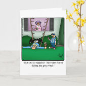 Grappig houden in contact Humor Wenskaart Kaart (Gele Bloem)