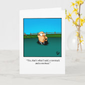 Grappig houden in contact Humor Wenskaart Kaart (Gele Bloem)