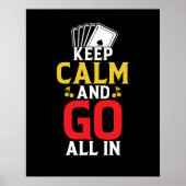Grappig houden kalme poker woord kunst poster (Voorkant)