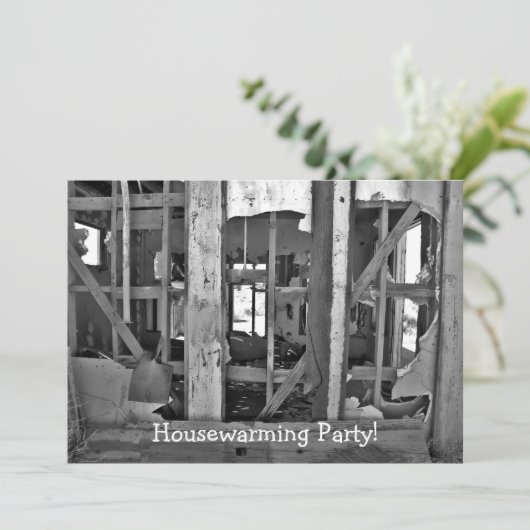 Grappig housewarming feestje kaart (Staand voorkant)