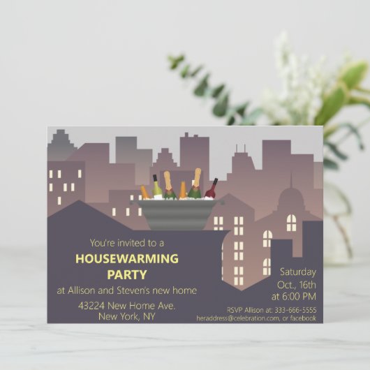 Grappig Housewarming Party ontwerp Kaart (Staand voorkant)