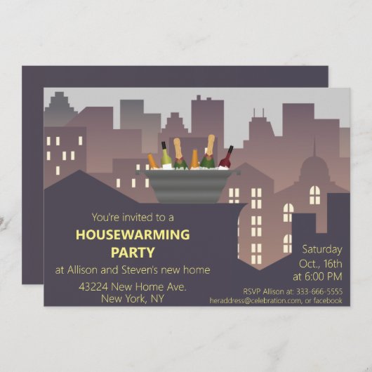 Grappig Housewarming Party ontwerp Kaart (Voorkant / Achterkant)