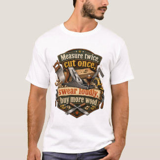 Grappig Houtbewerking Meet Twee Keer T-Shirt